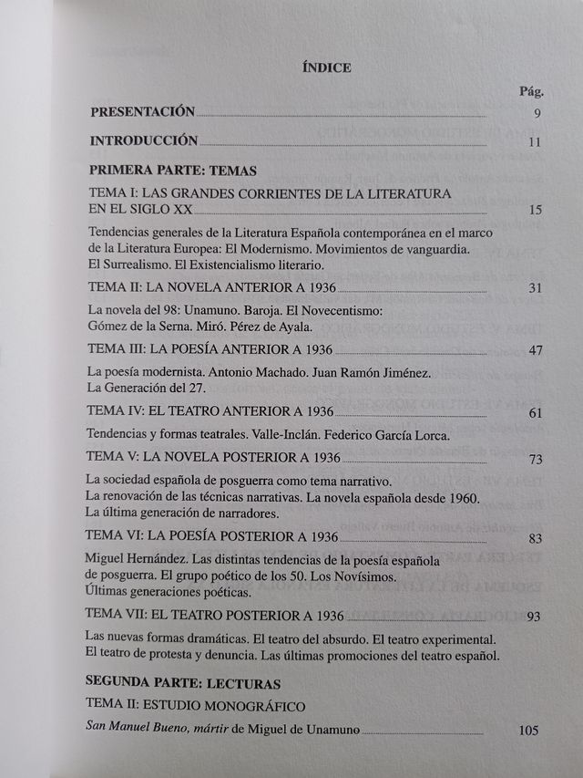 Libro: Literatura española COU