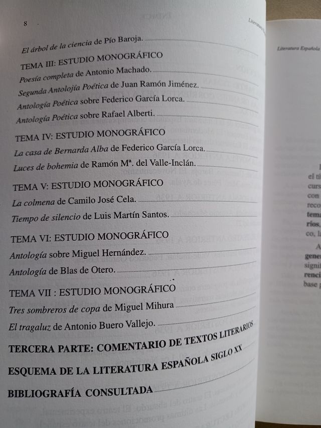 Libro: Literatura española COU