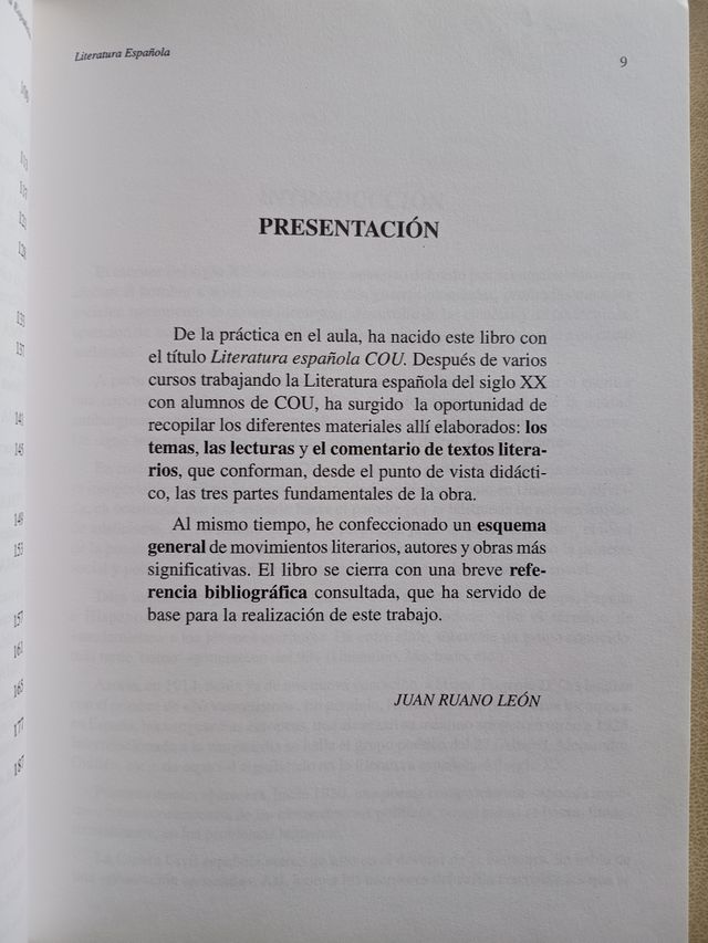 Libro: Literatura española COU