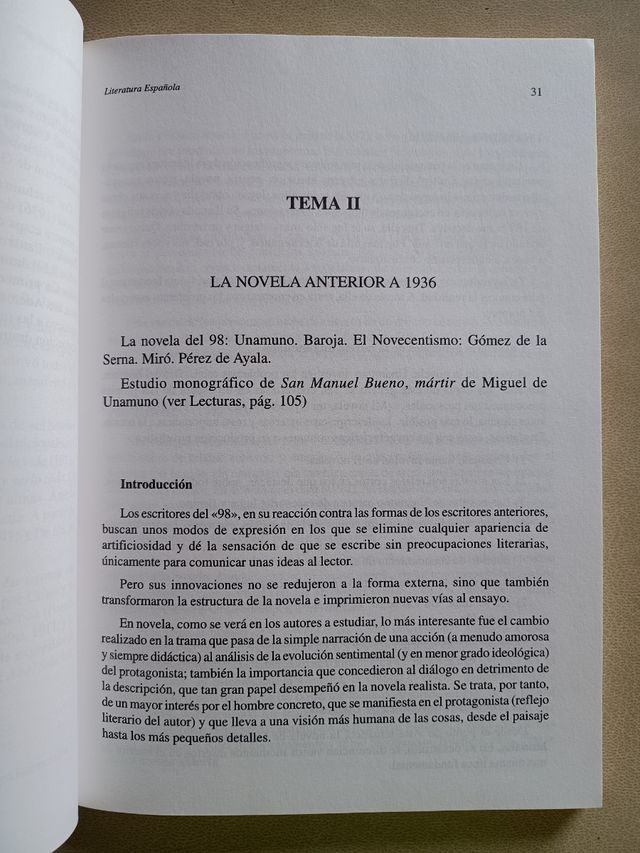 Libro: Literatura española COU