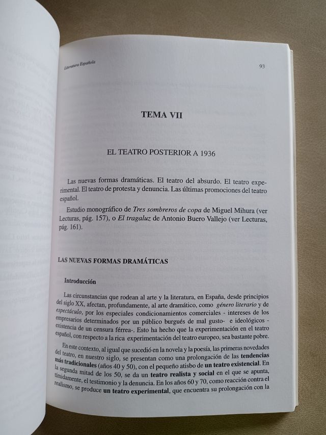 Libro: Literatura española COU