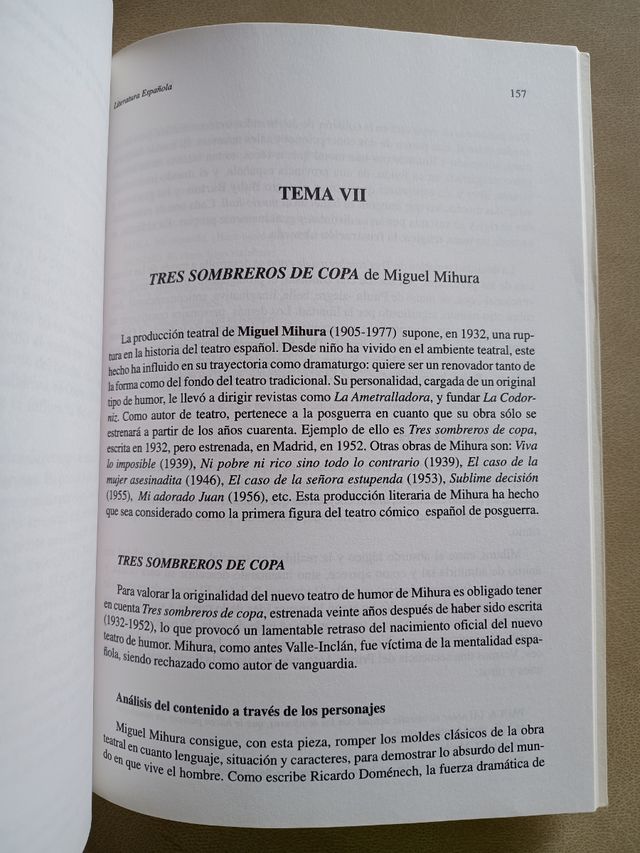 Libro: Literatura española COU