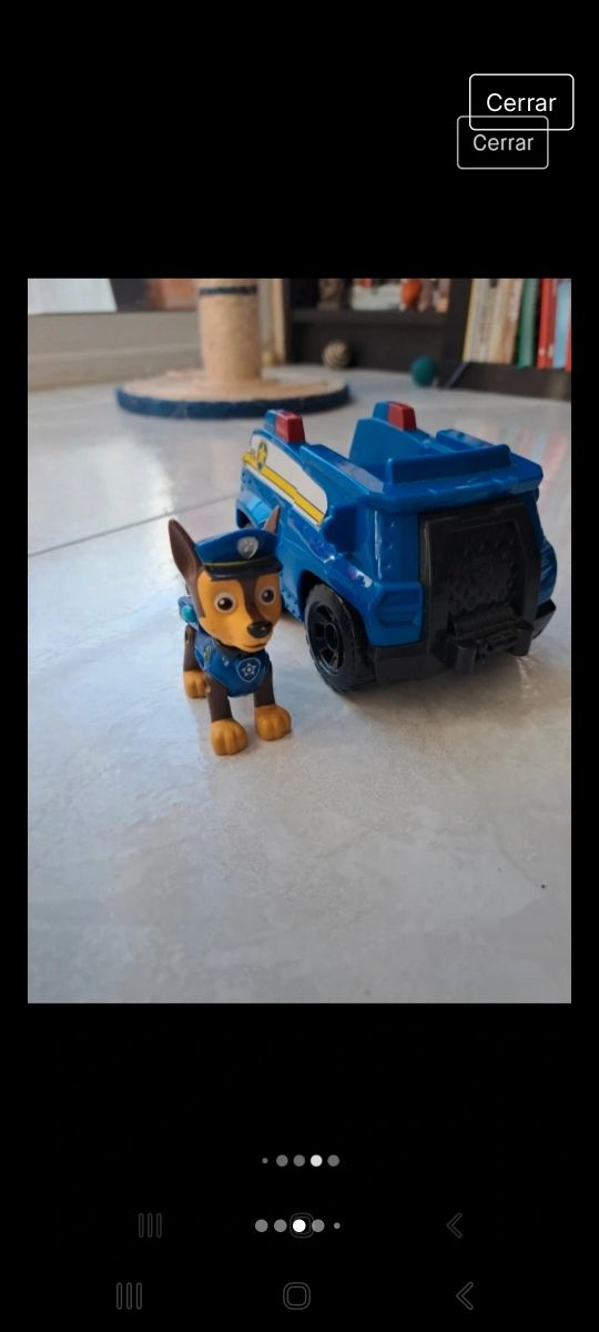 Coche patrulla canina, con muñeco