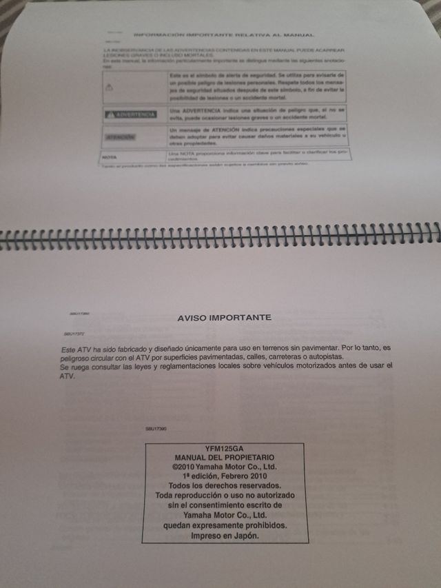 Manual propietario Quad grizzy 125 