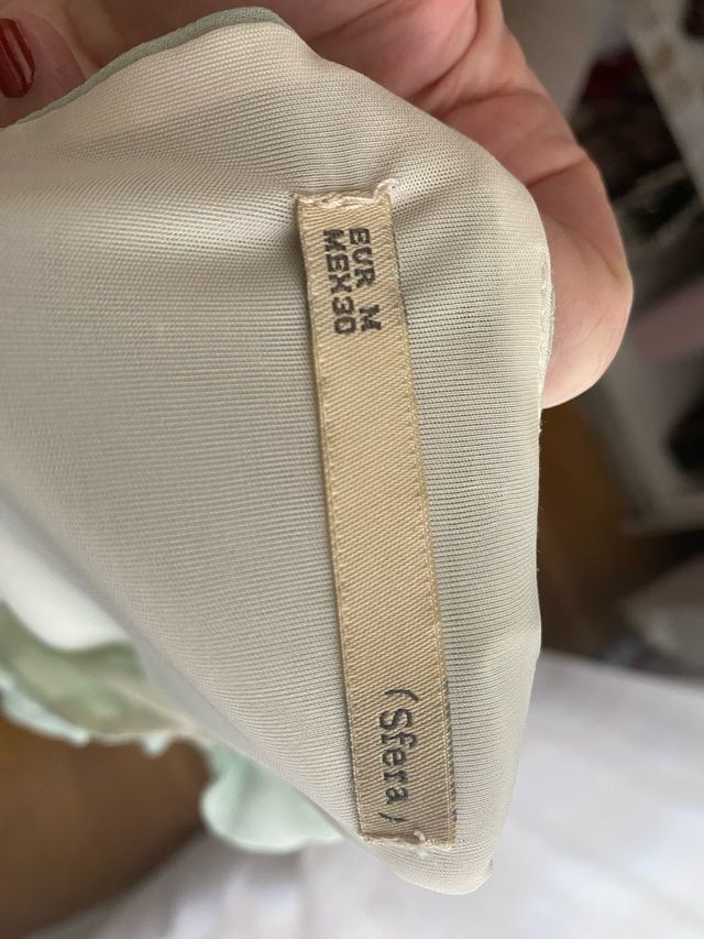 Camisa con mucha caida verde agua