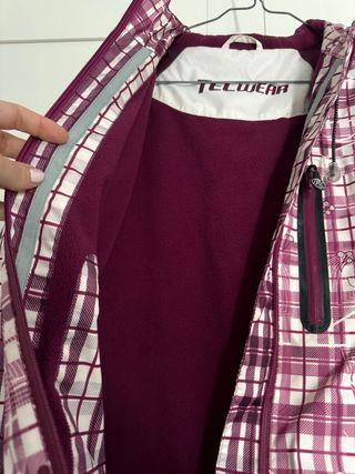 Chubasquero impermeable rosa y blanco
