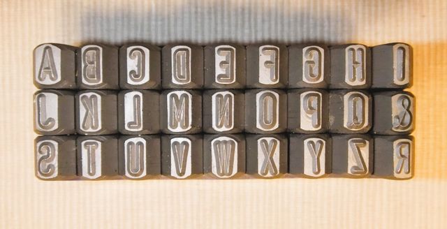 TROQUELES, JUEGO DE ABECEDARIO DE GOLPE de 7 mm MA