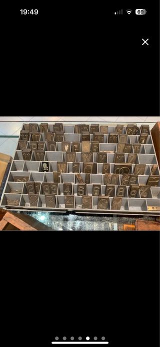 Pantógrafo, para grabar con 6 abecedarios