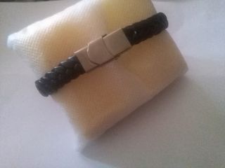 Pulsera de cuero y acero UNISEX