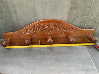 Perchero madera marqueteria