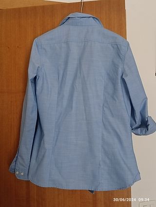 Camicia donna celeste.