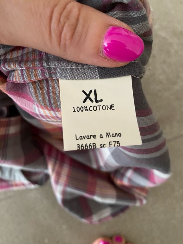 Camicia uomo 100% cotone a maniche corte