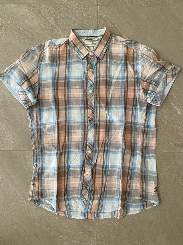 Camicia uomo 100% cotone a maniche corte