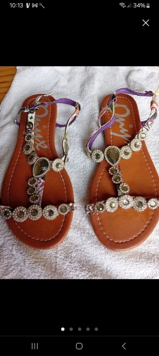 Sandali donna brillantini 