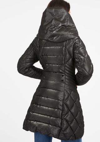 OFERTA! Plumifero, abrigo acolchado, guess negro