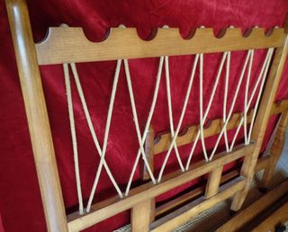 Cama de madera castaño años 30