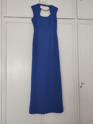 Traje fiesta largo azul