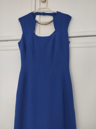 Traje fiesta largo azul