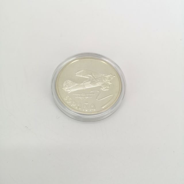 Moneda 5 EUROS 1997 PLATA Avion Nieuport