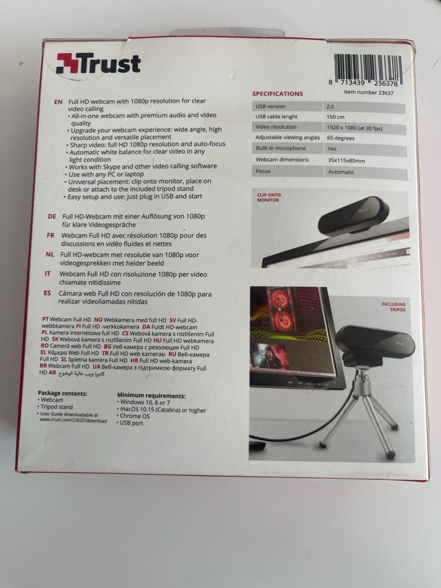 Webcam trust TYRO full HD