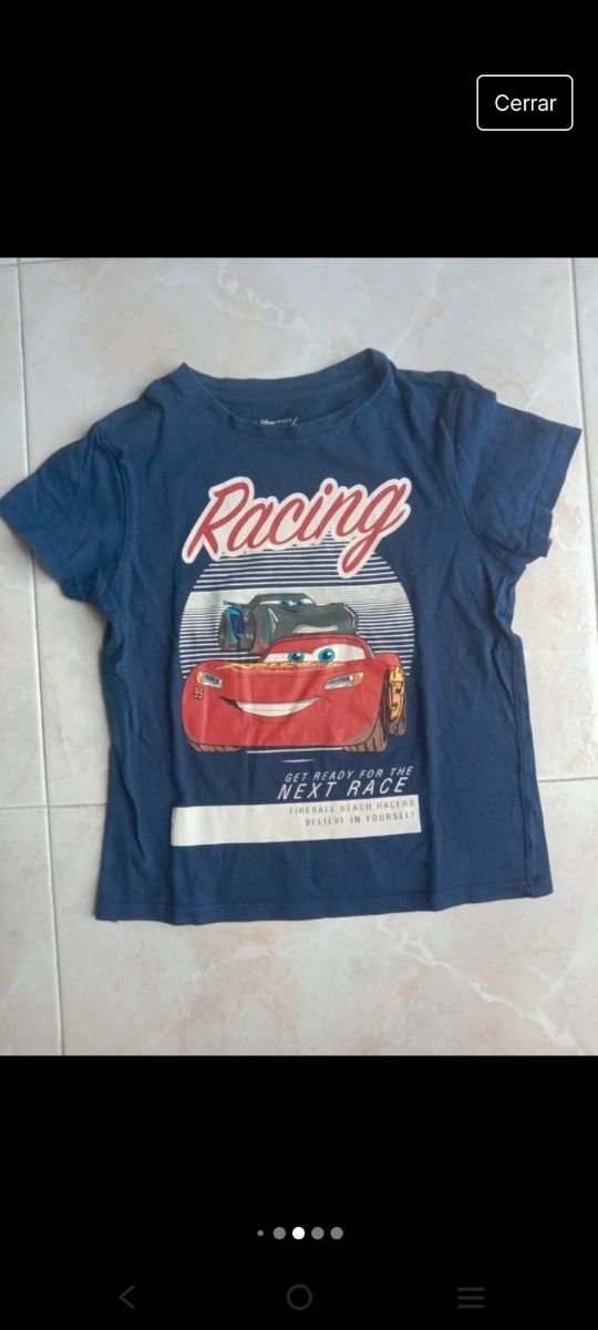 Pack de 2 camisetas de Cars talla 5 años