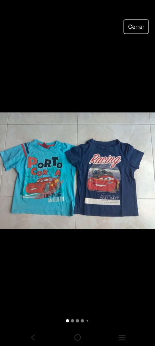 Pack de 2 camisetas de Cars talla 5 años