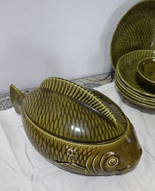 Juego Sopera y 6 platos Sarreguemines 