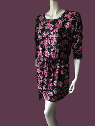 Vestido Negro estampado
