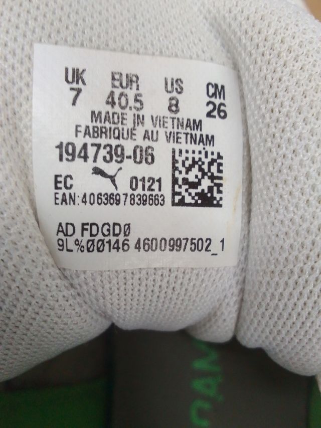 Zapatos Blanco y Verde PUMA