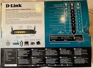 D-Link Wireless N300 ADSL2+ Modem Router 4 porte