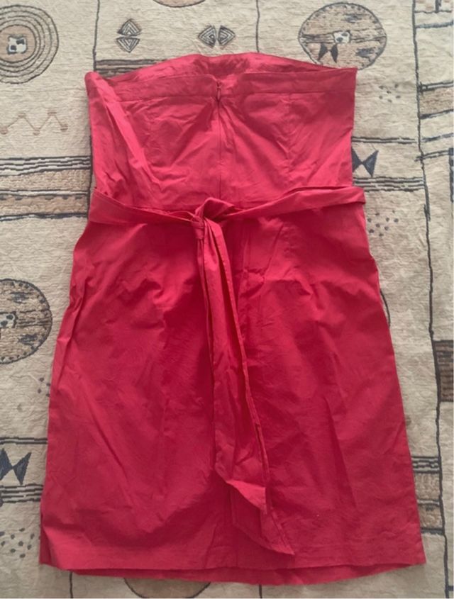 Vestido de palabra de honor rosa