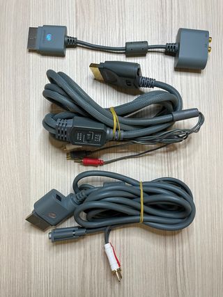 SET 3 VIDEO XBOX 360 VGA COMPONENT SVIDEO OPTICAL