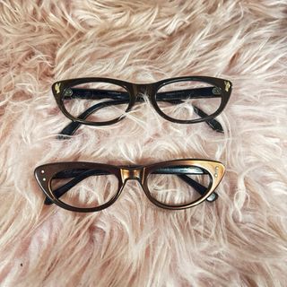 Lote 2 Gafas Vintage años 50 Ojo de Gato
