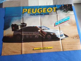 Peugeot Parigi Dakar 1988-brochure / poster 120*80