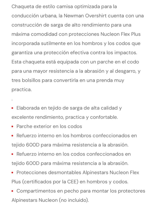 Chaqueta Alpinestars (estilo camisa) 