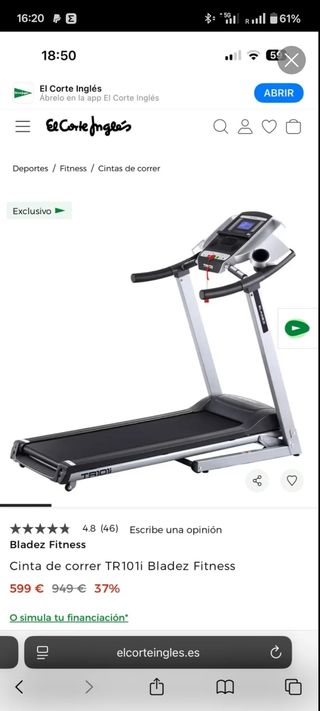 Cinta de correr excelente calidad 