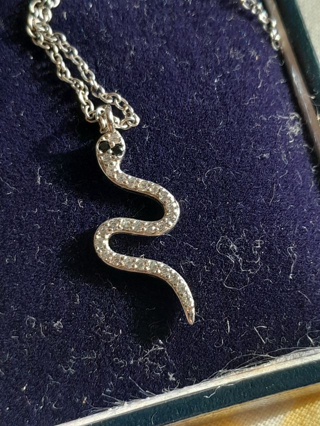 Colgante con cadena plata