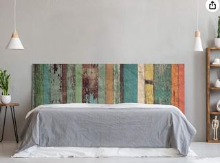 Cabecero moderno-vintage madera multicolor
