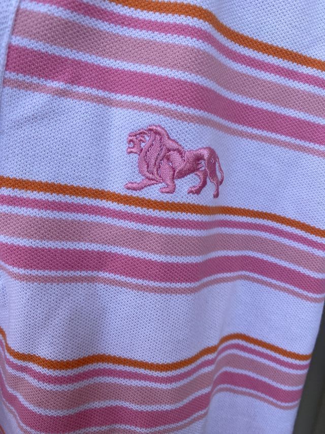 Lonsdale polo tshirt bambina 12 anni rosa bianca