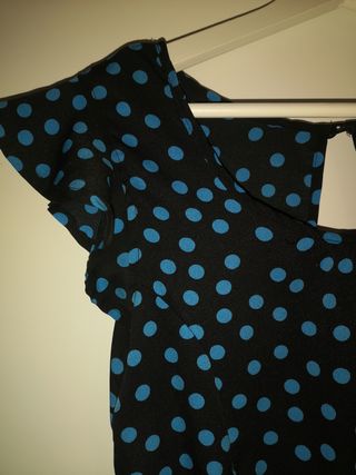 Vestido falda pantalón lunares