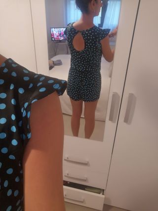 Vestido falda pantalón lunares