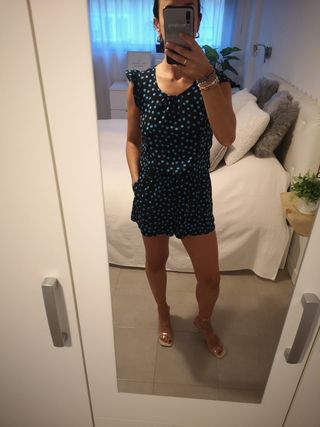 Vestido falda pantalón lunares