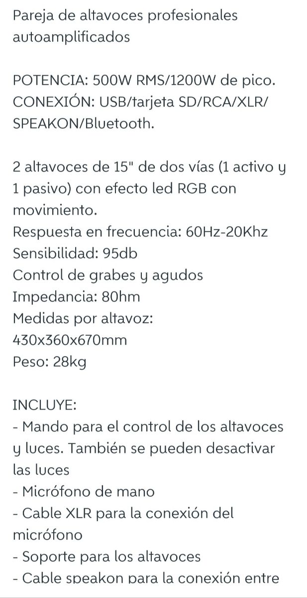 Altavoces profesionales