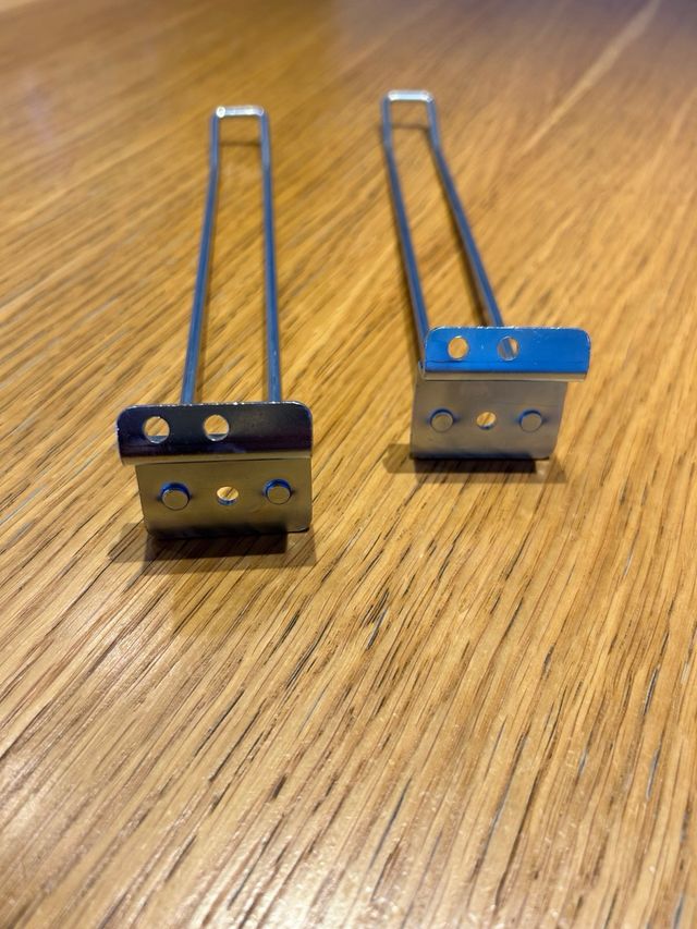 Gancio doppio cromato 25 cm per dogato