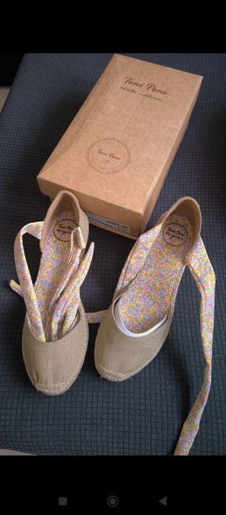 Alpargatas cinta color piedra Toni Pons