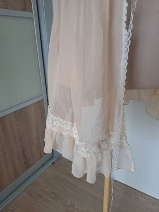 Chaleco de fantasía crema/beige con bordados
