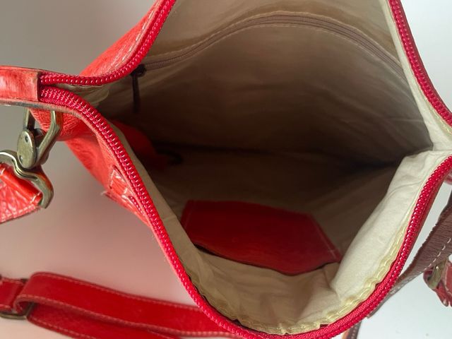 Bolso piel rojo