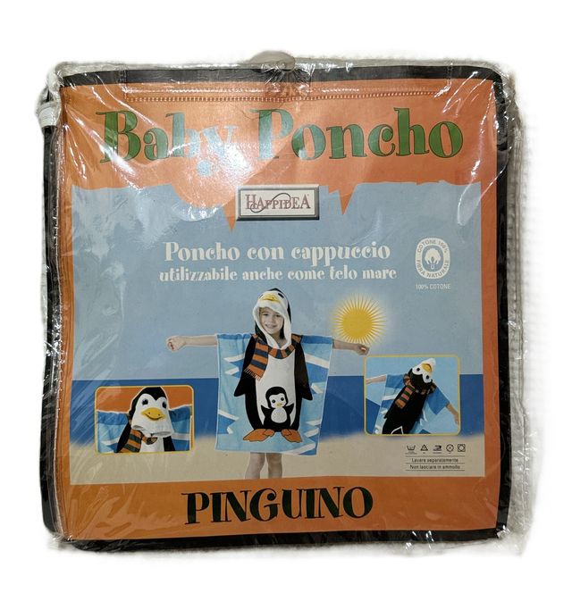 🎁 Baby poncho pinguino