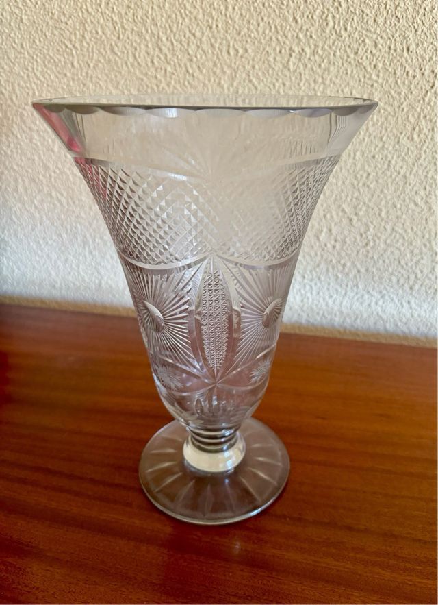 Jarron cristal labrado gran formato