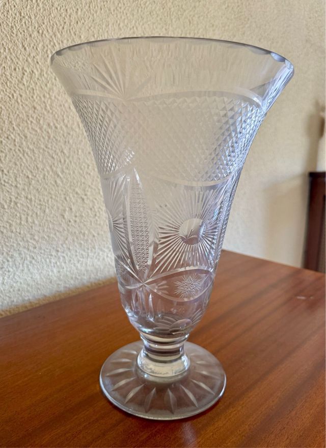 Jarron cristal labrado gran formato
